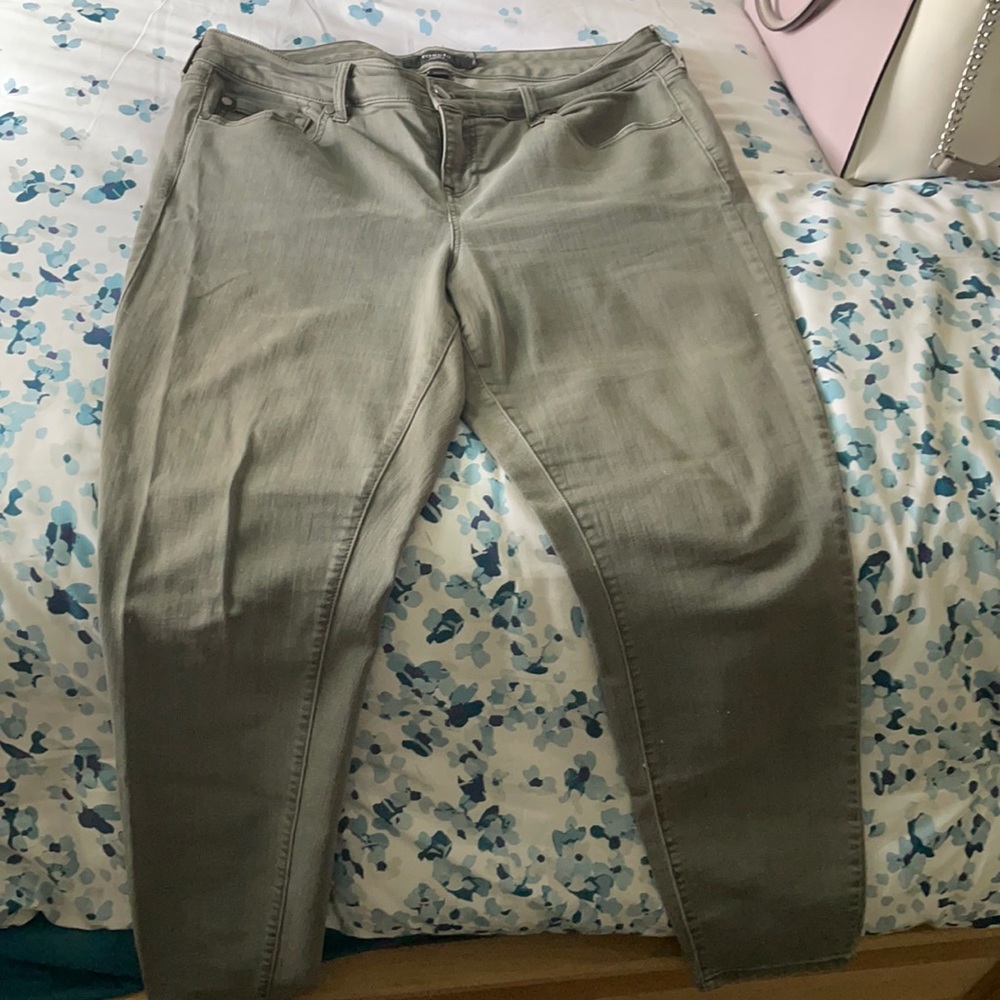 Torrid size 18 army green stretch denim